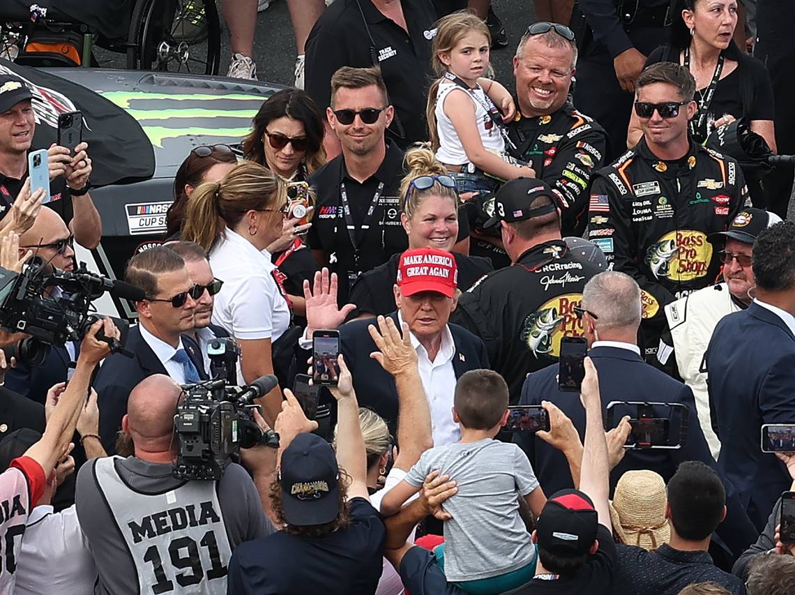 Donald Trump Makes Spectacular Appearance at the CocaCola 600 Event